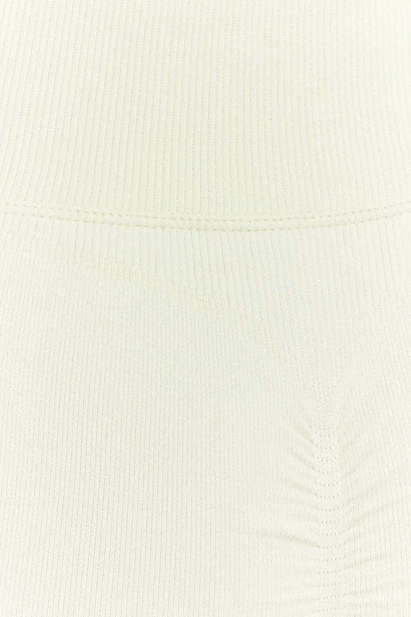 Green Seamless Halter Top And Bike Shorts Activewear Set