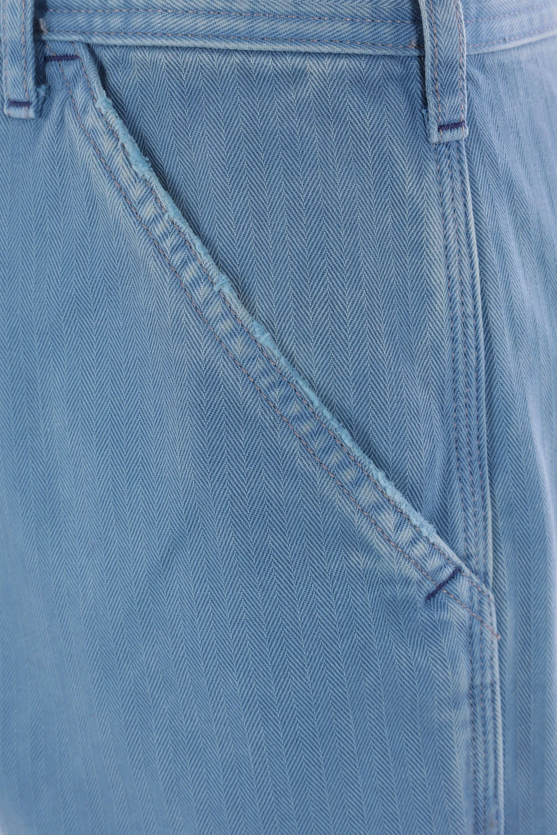 herringbone denim cargo jeans