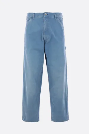 herringbone denim cargo jeans