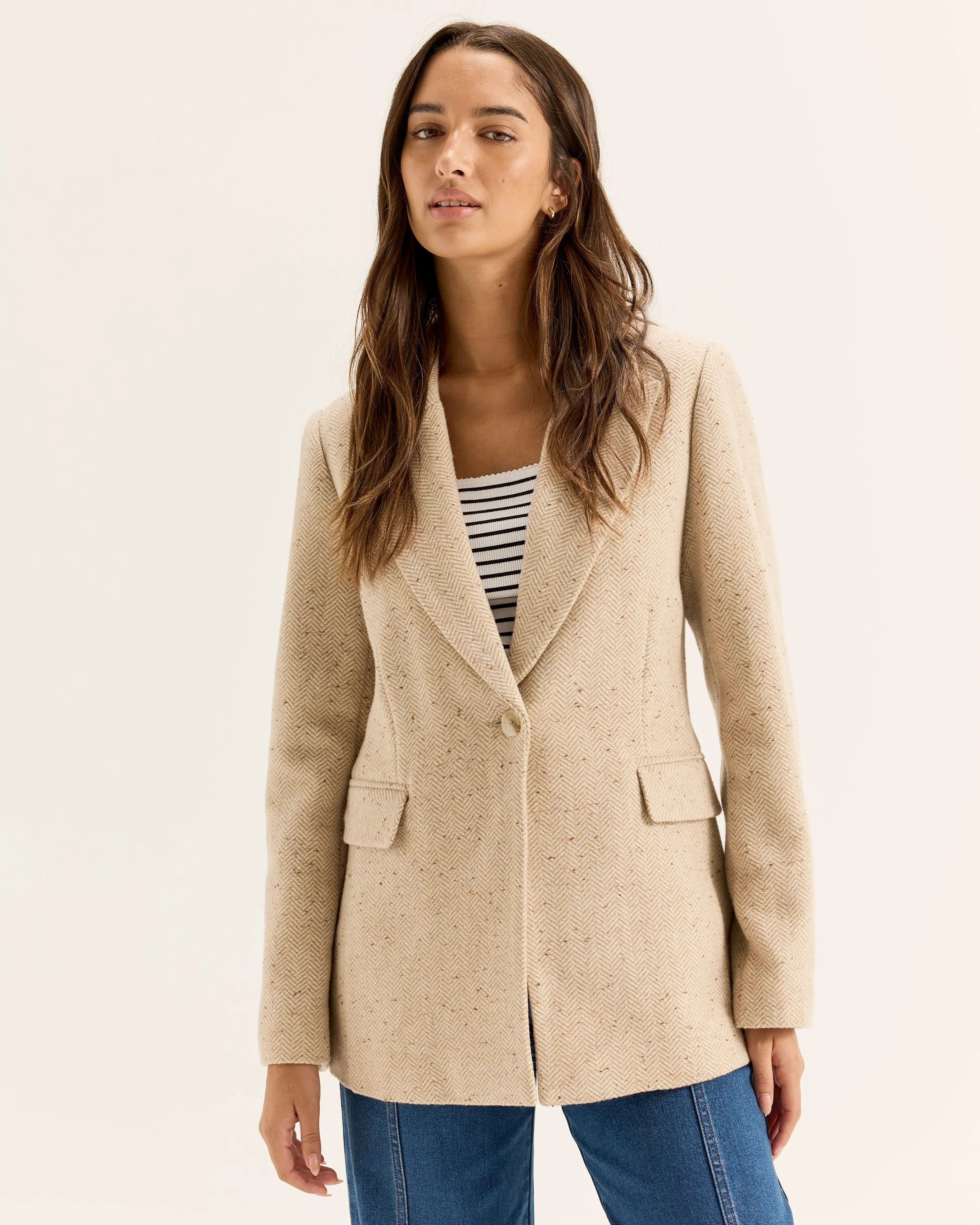 Herringbone Short Coat