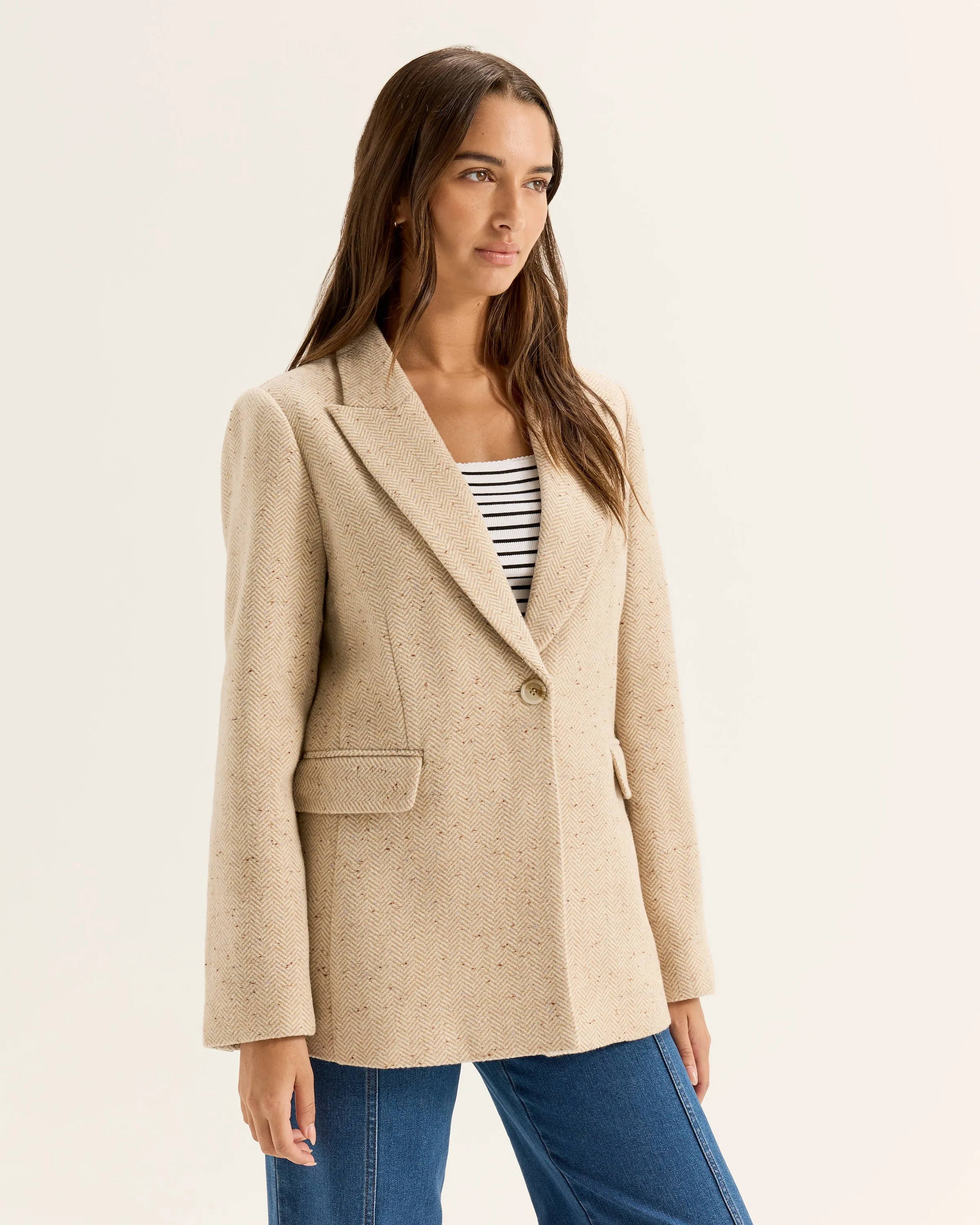 Herringbone Short Coat