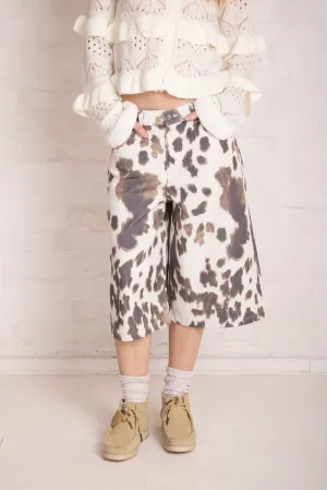 Hide Cow Print Release Jorts