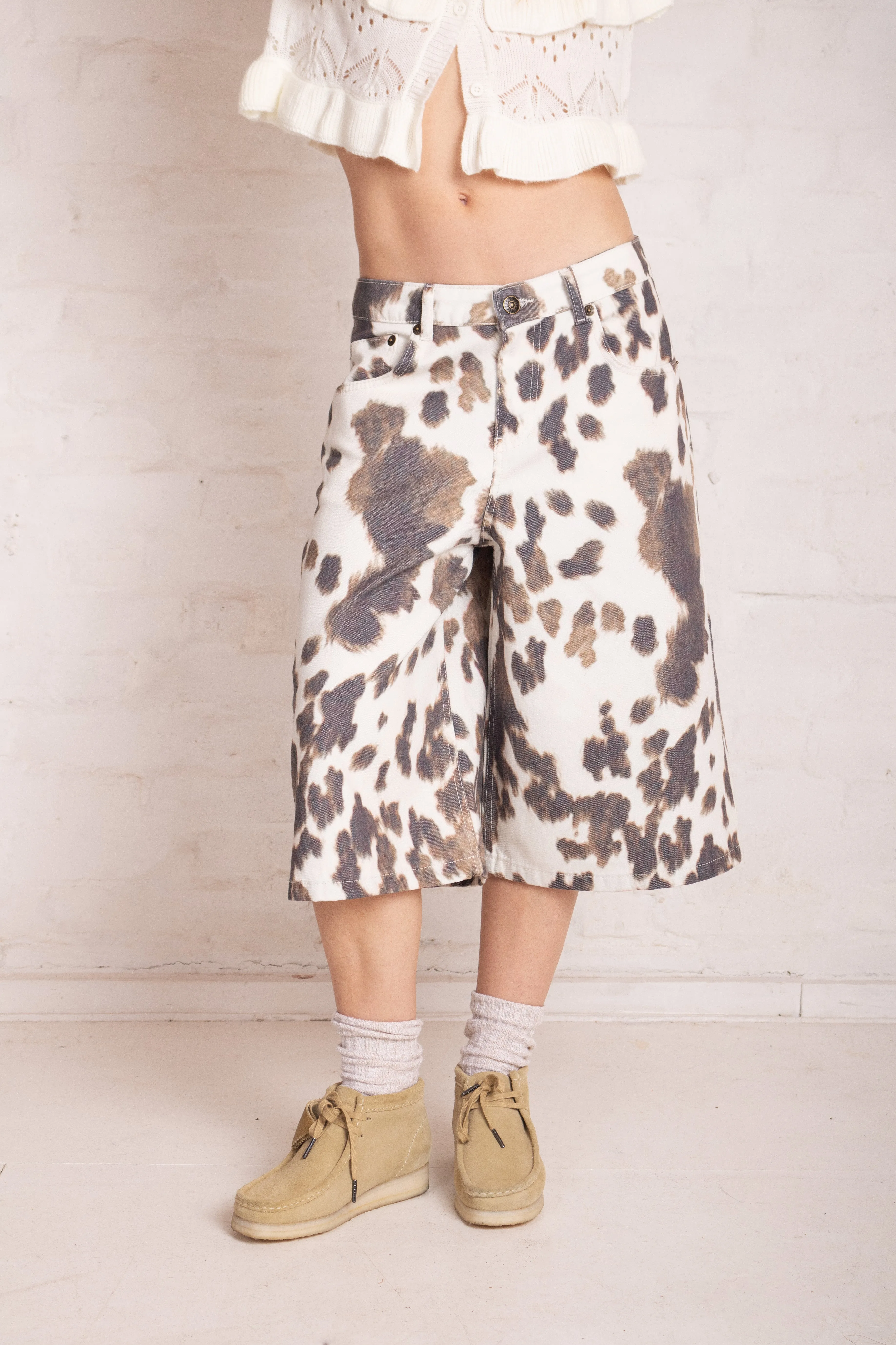 Hide Cow Print Release Jorts