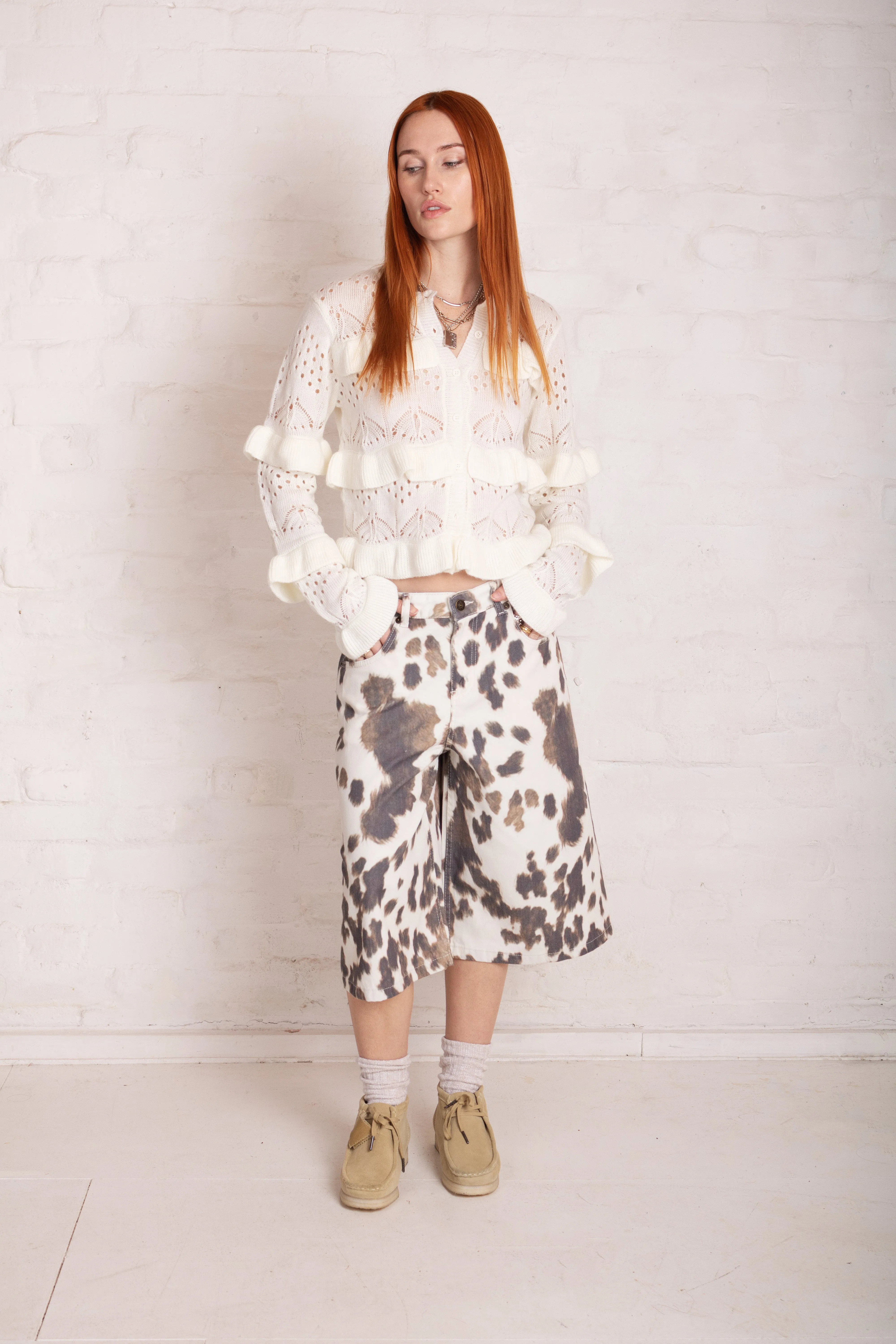 Hide Cow Print Release Jorts