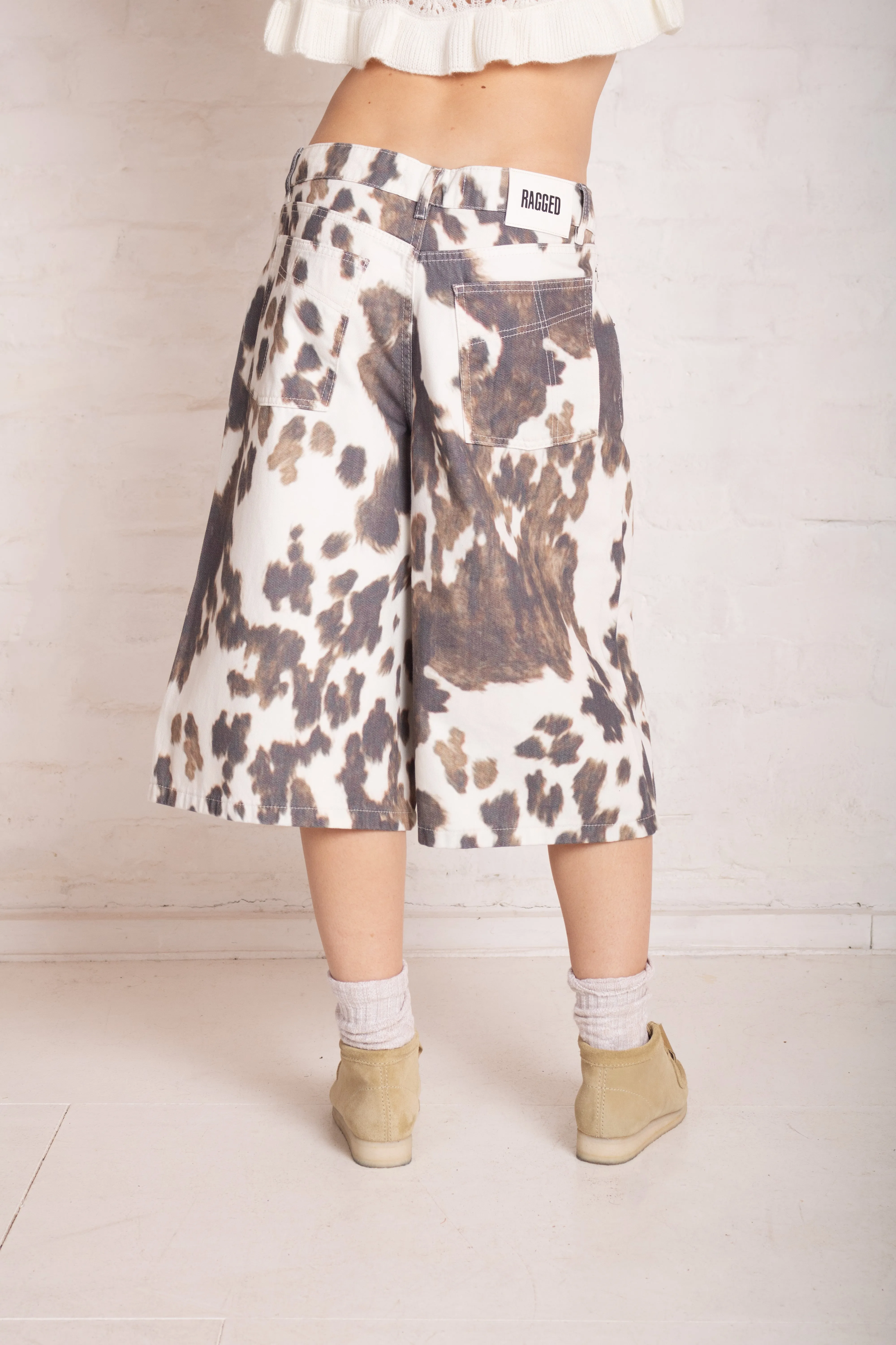Hide Cow Print Release Jorts
