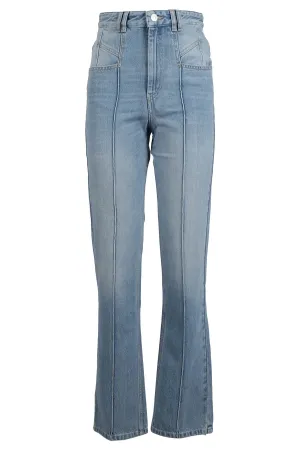 Isabel Marant Tuackom Button Detailed High Waist Jeans