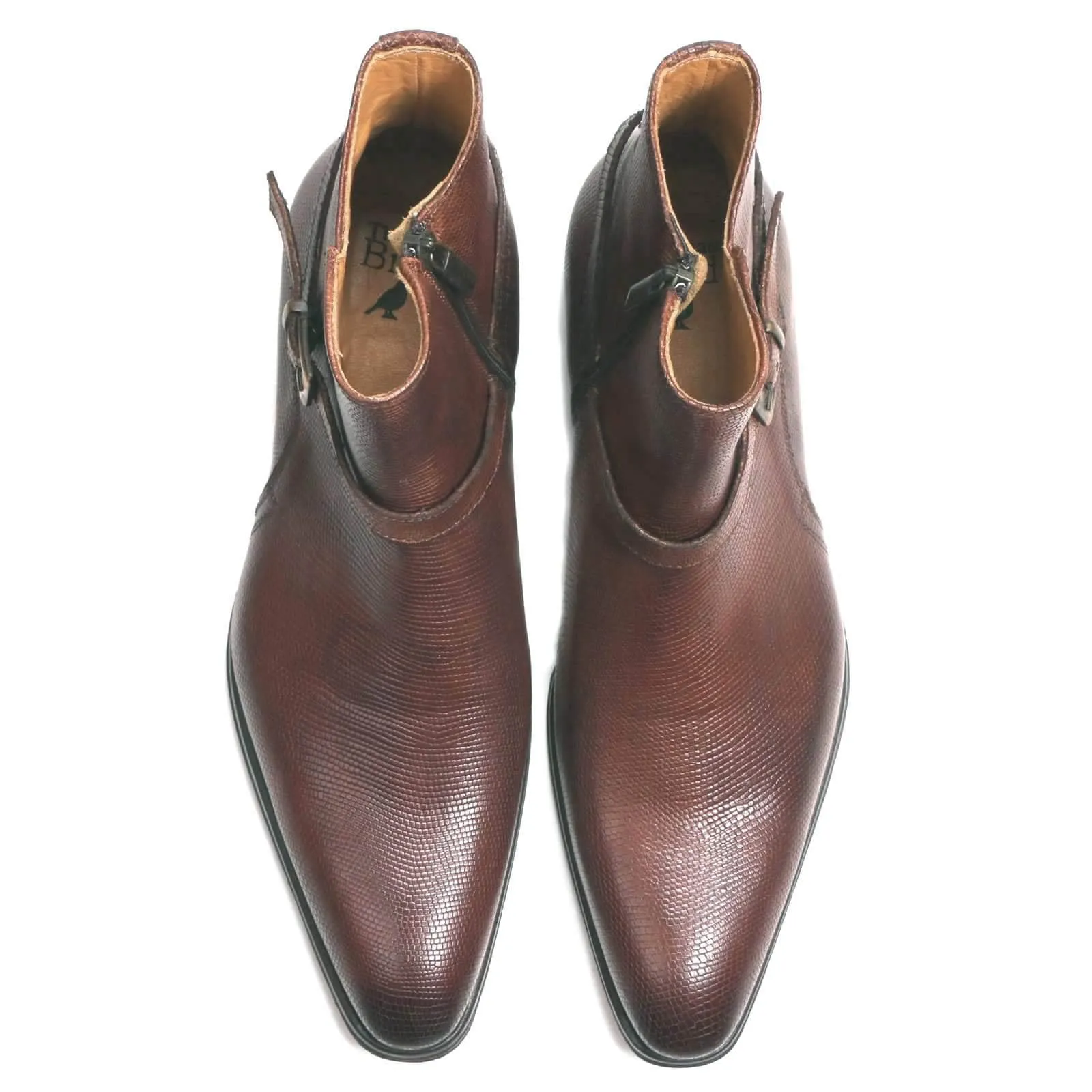 Jackson Jodhpur Zip Boot Tan Snakeskin