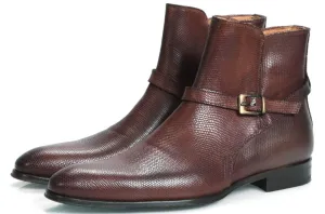 Jackson Jodhpur Zip Boot Tan Snakeskin