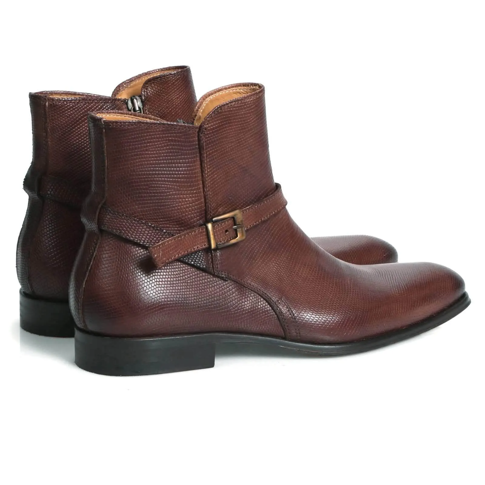 Jackson Jodhpur Zip Boot Tan Snakeskin