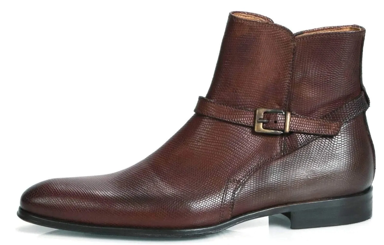 Jackson Jodhpur Zip Boot Tan Snakeskin