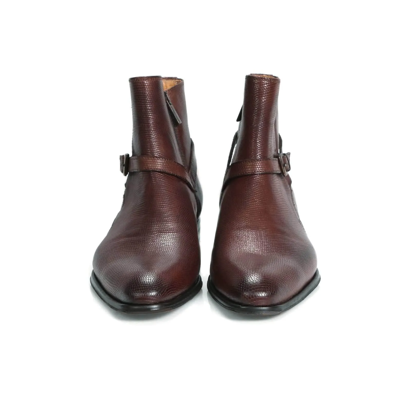 Jackson Jodhpur Zip Boot Tan Snakeskin
