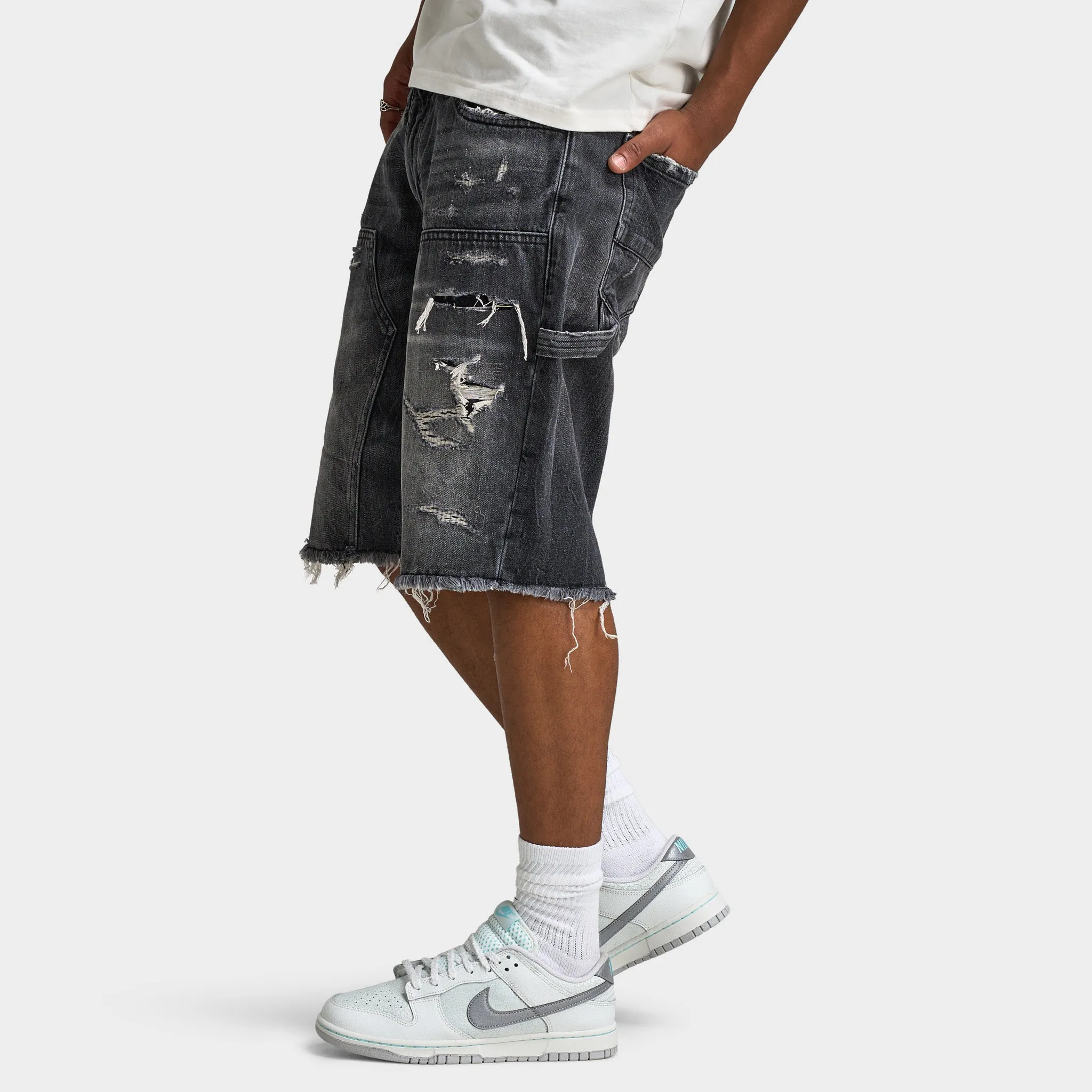 Jordan Craig Brian Reconstructed Denim Short / Industrial Black