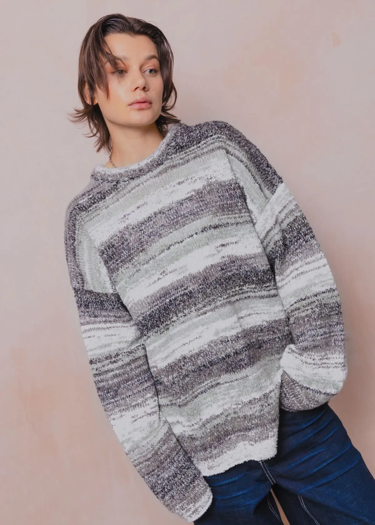 Jumble Spacedye Stripe Knit Jumper
