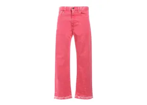 Just Cavalli Logo Patch Straight Leg Cropped Jeans