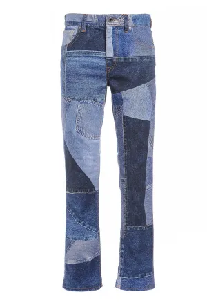 Just Cavalli Patchwork Straight Leg Jeans