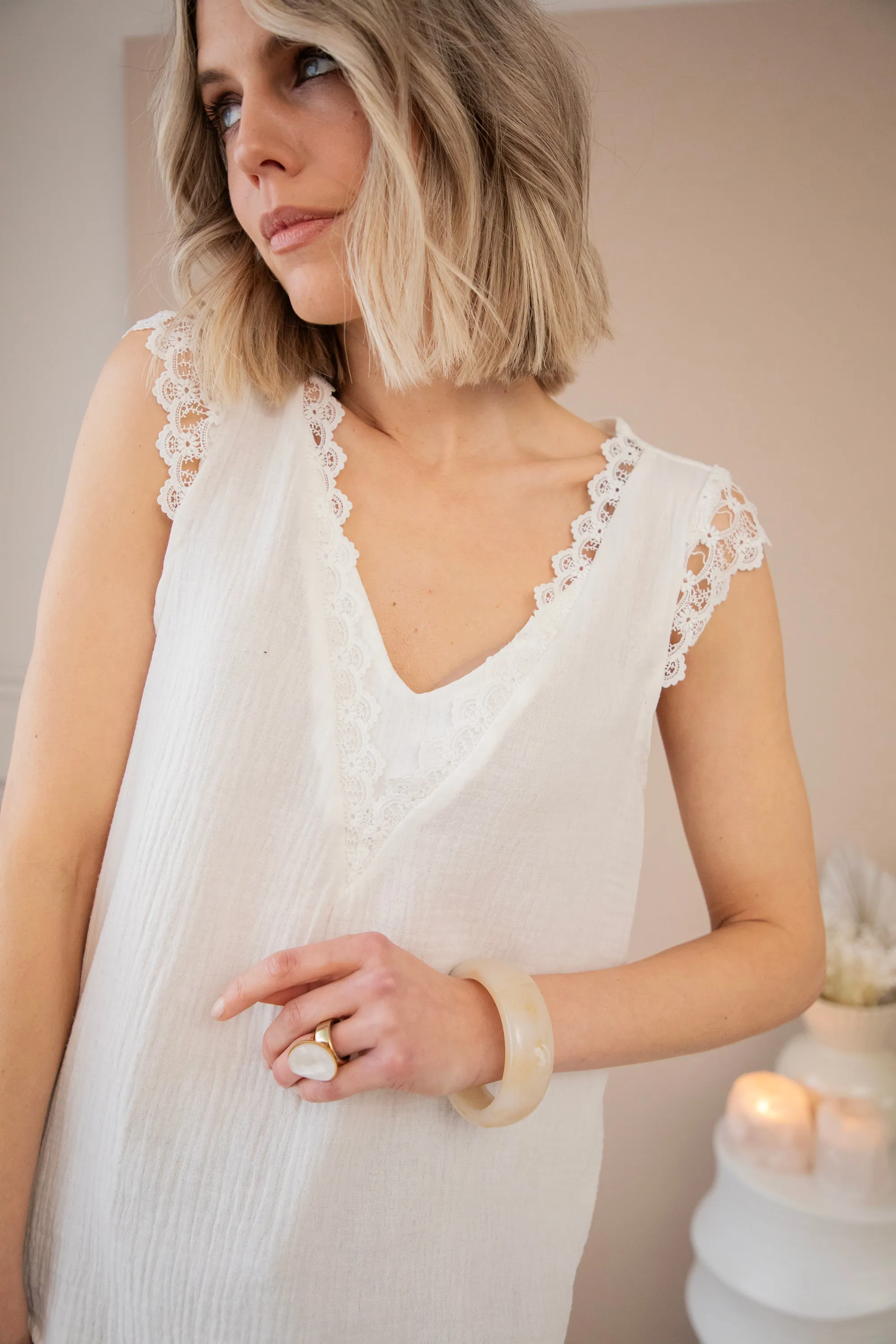 Love The Lace & Tetra White - Top