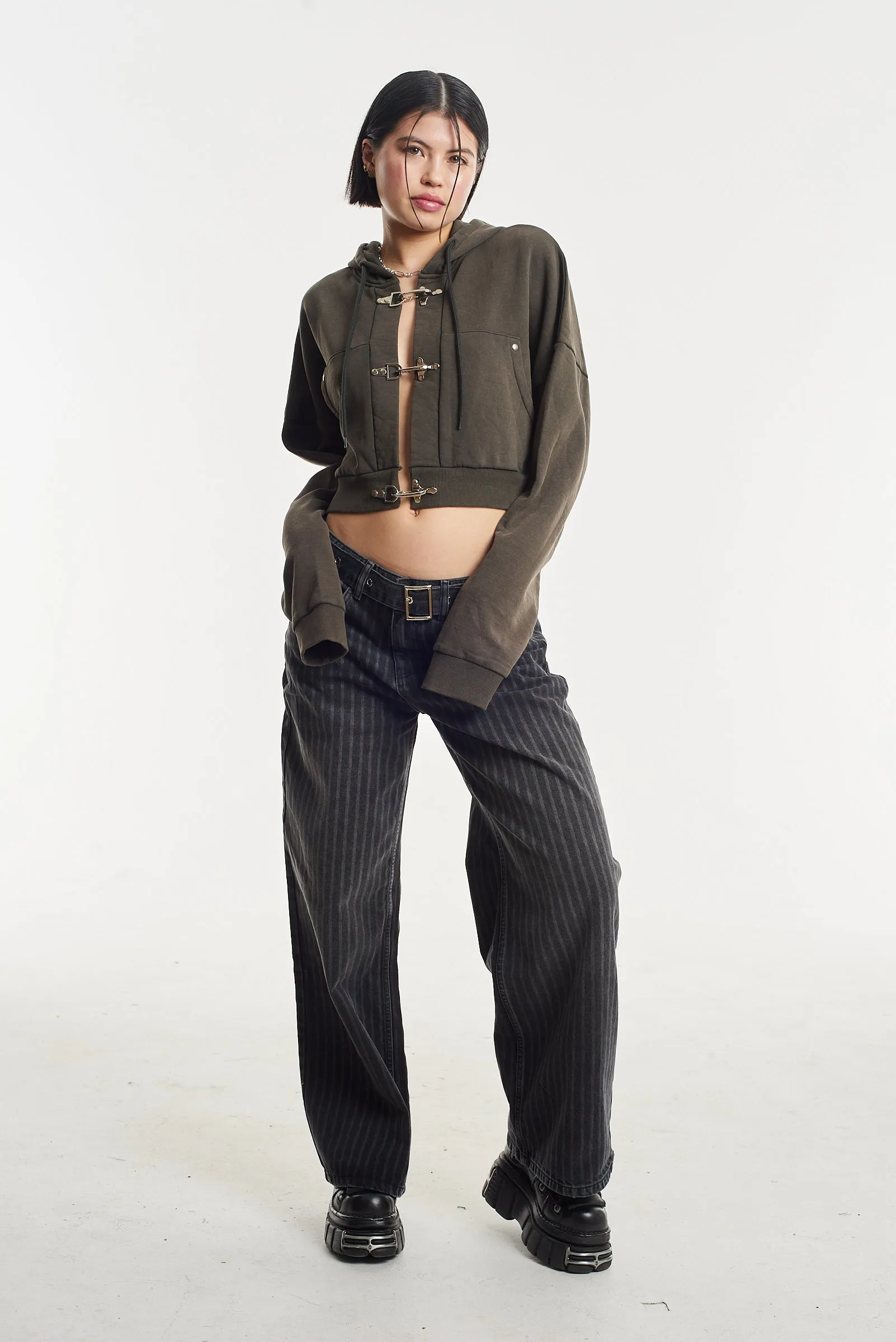 Mobster Charcoal Pinstripe Release Jeans