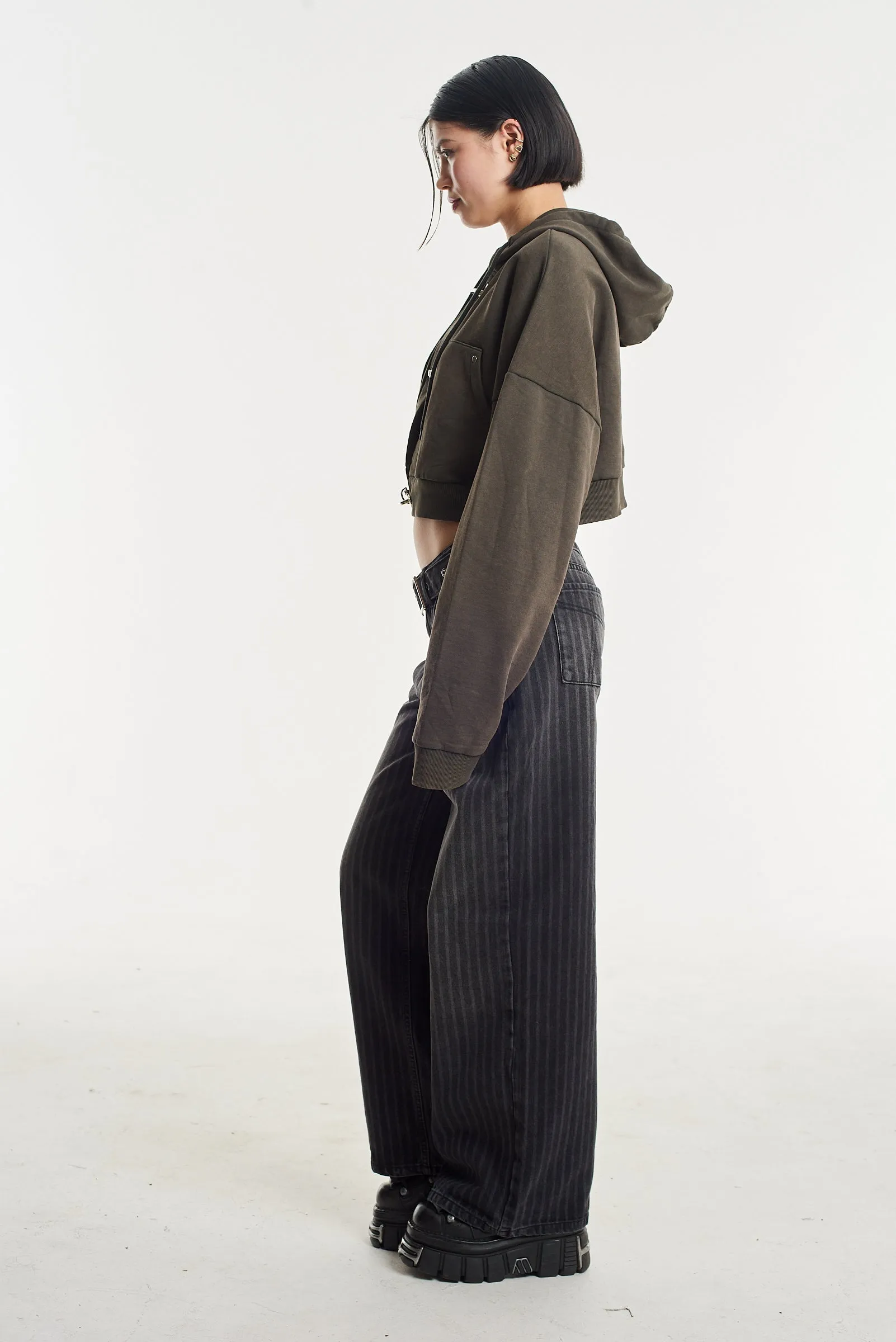 Mobster Charcoal Pinstripe Release Jeans