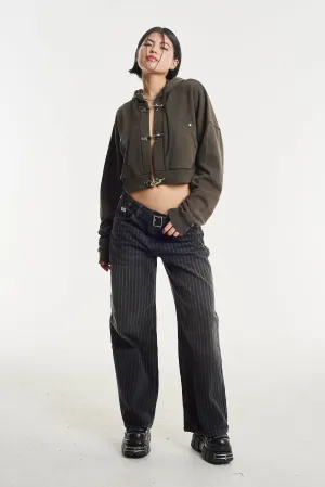 Mobster Charcoal Pinstripe Release Jeans