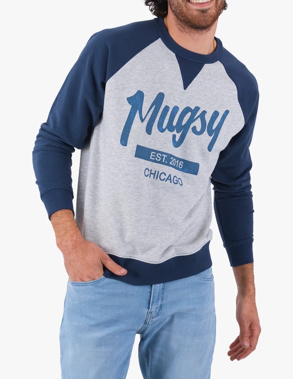 Navy Raglan