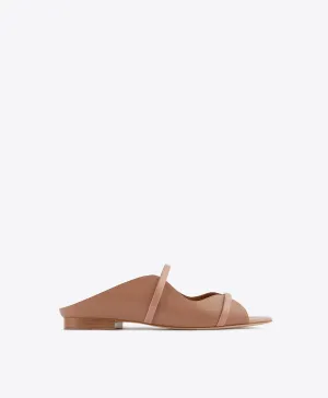 Norah Blush Leather Flat Sandals