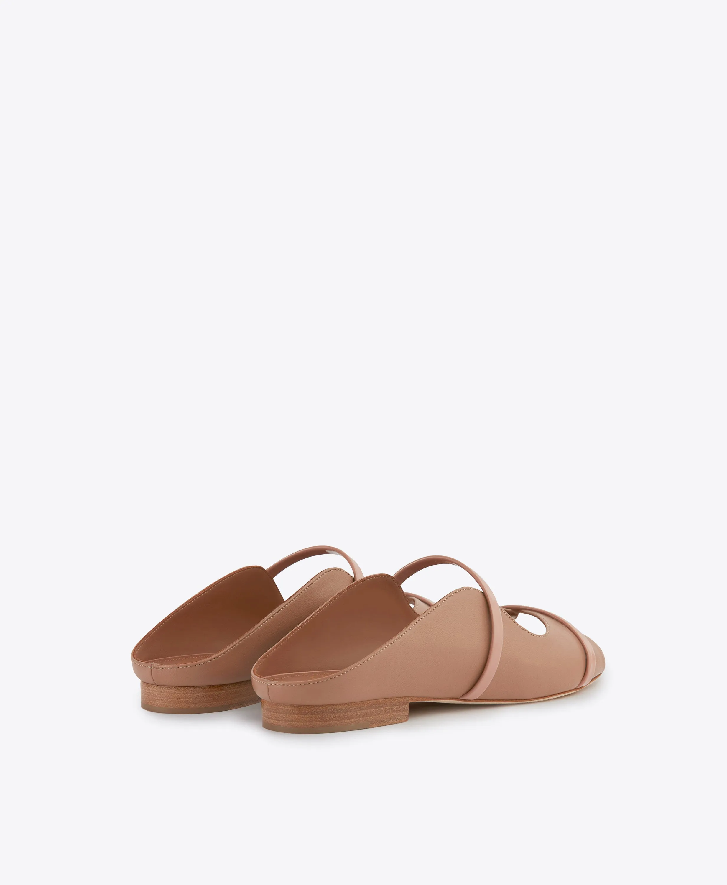 Norah Blush Leather Flat Sandals