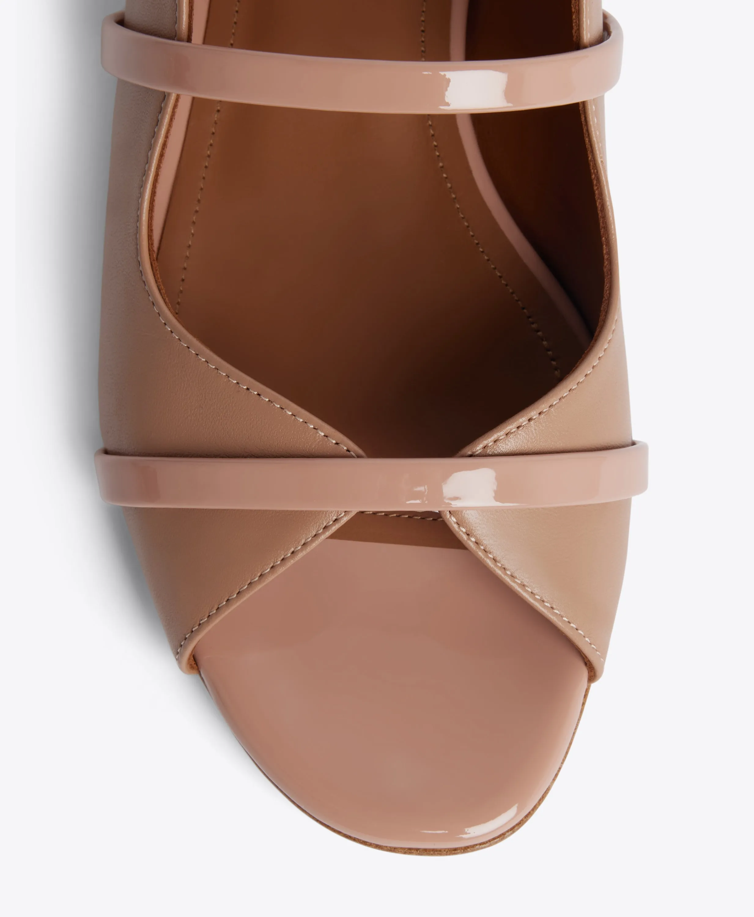 Norah Blush Leather Flat Sandals
