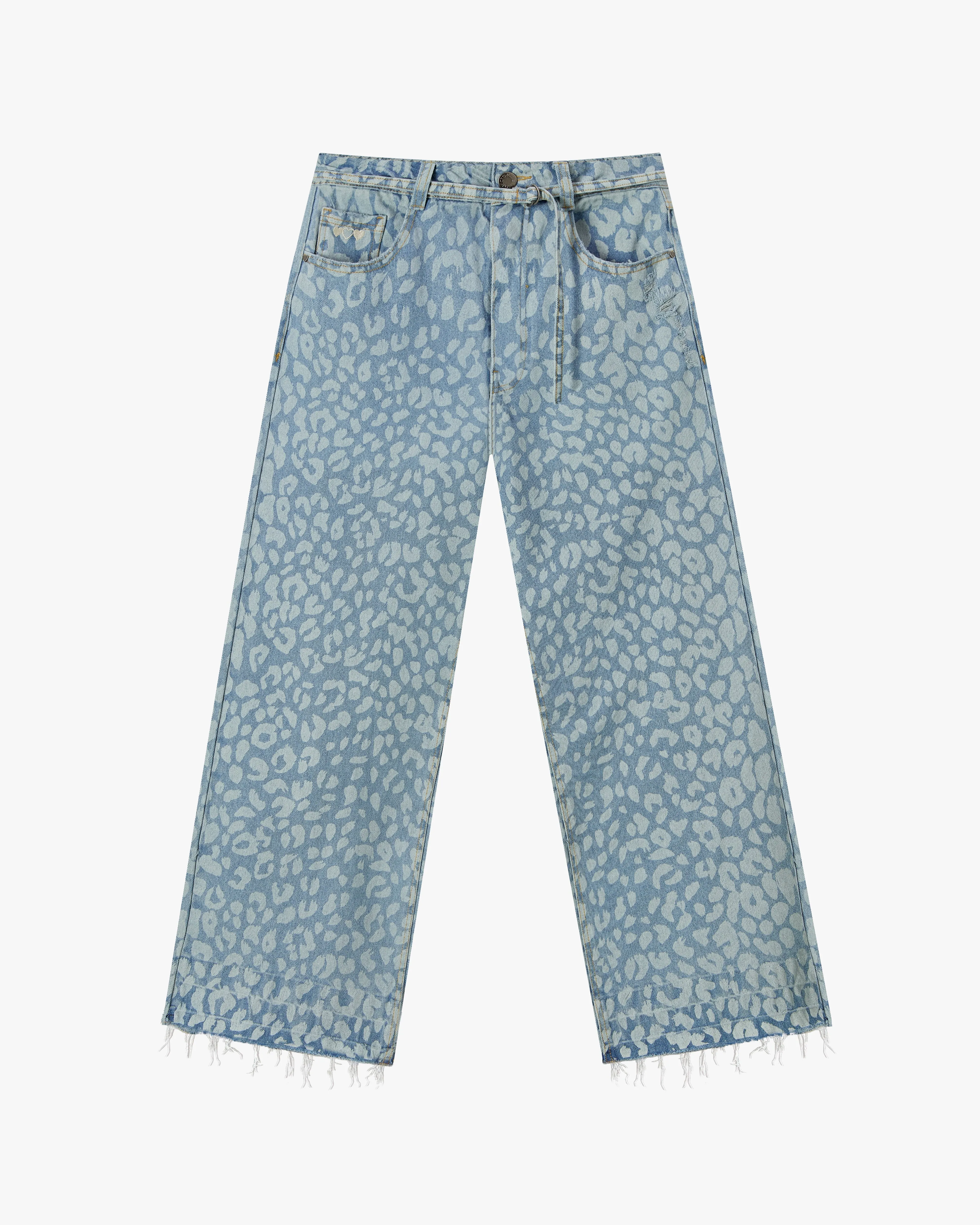Old Baggy Jeans Animal Print