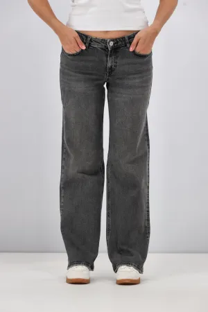 ONLY Juicy Wide Leg Jean Dark Grey