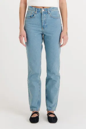 Organic Cougar Mom Jeans Light Blue