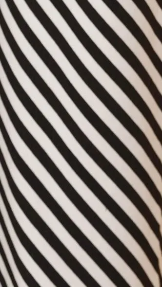 Palani One Shoulder Top - Black / White Stripe