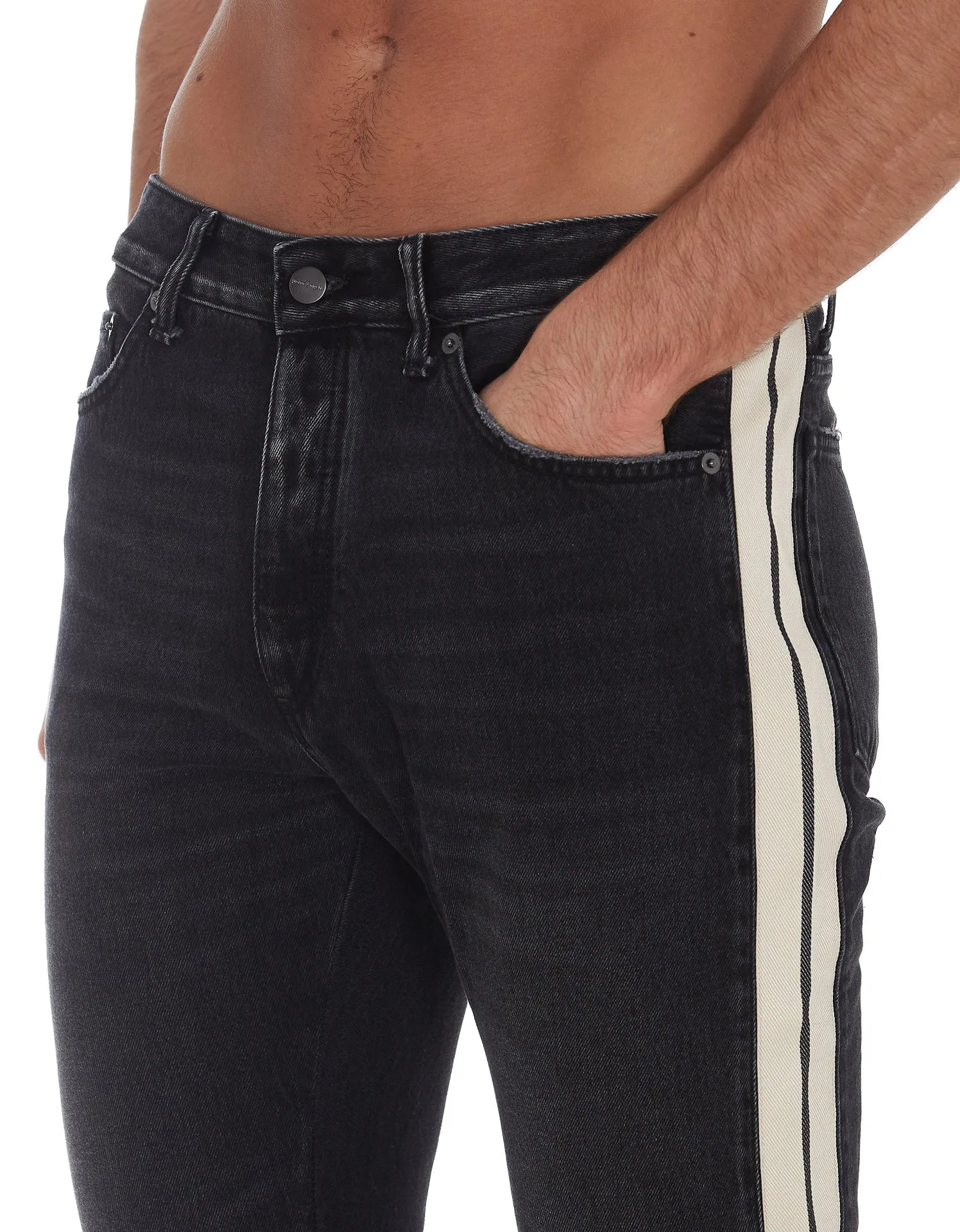 Palm Angels Mid-Rise Side Striped Jeans