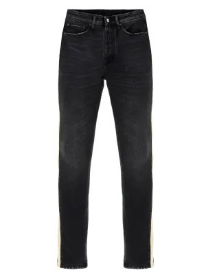 Palm Angels Mid-Rise Side Striped Jeans