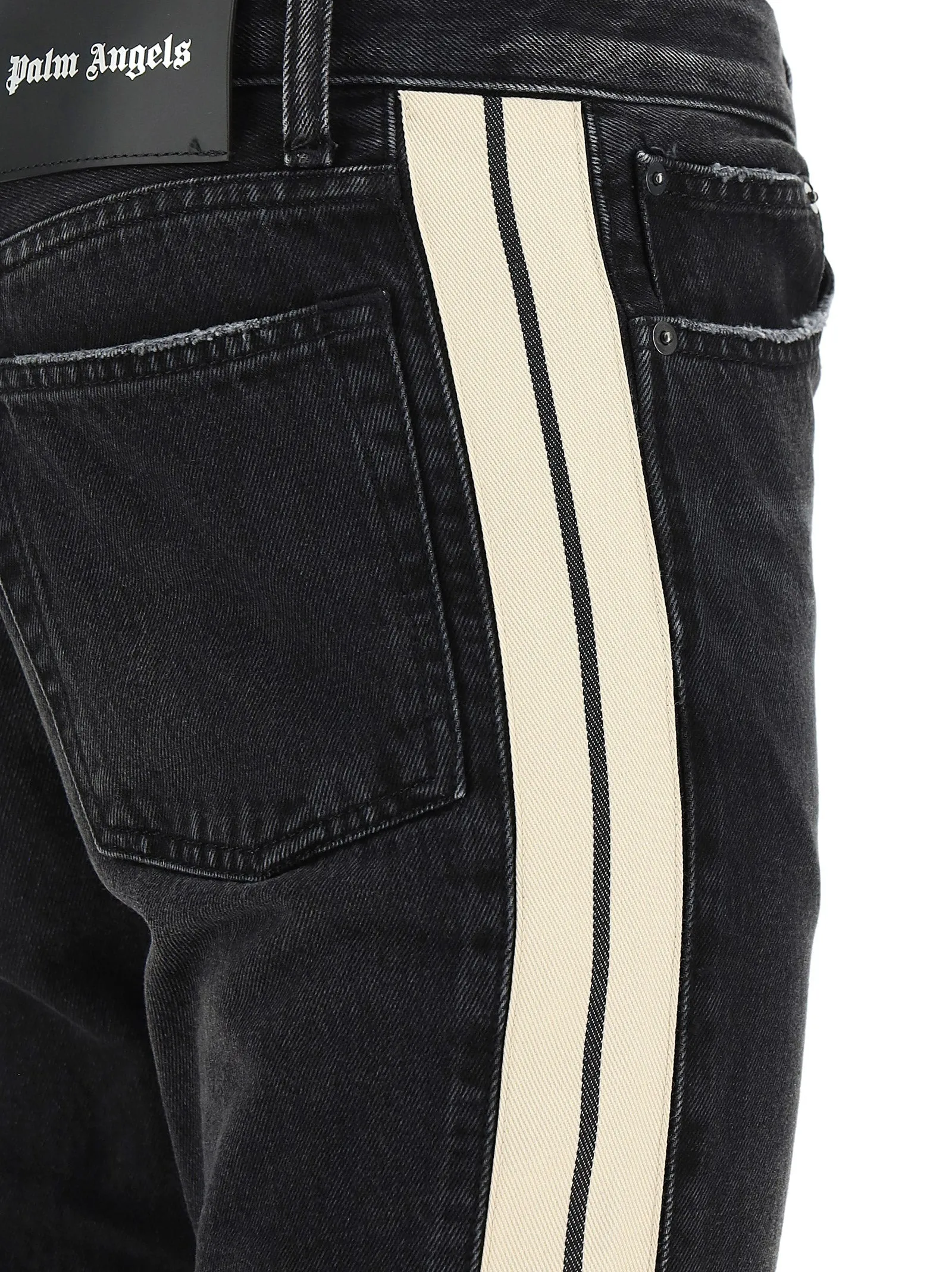 Palm Angels Mid-Rise Side Striped Jeans