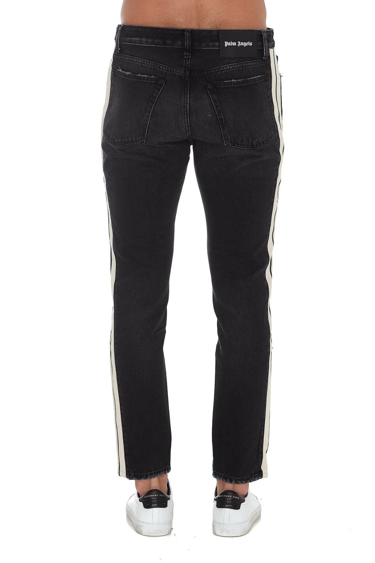 Palm Angels Mid-Rise Side Striped Jeans