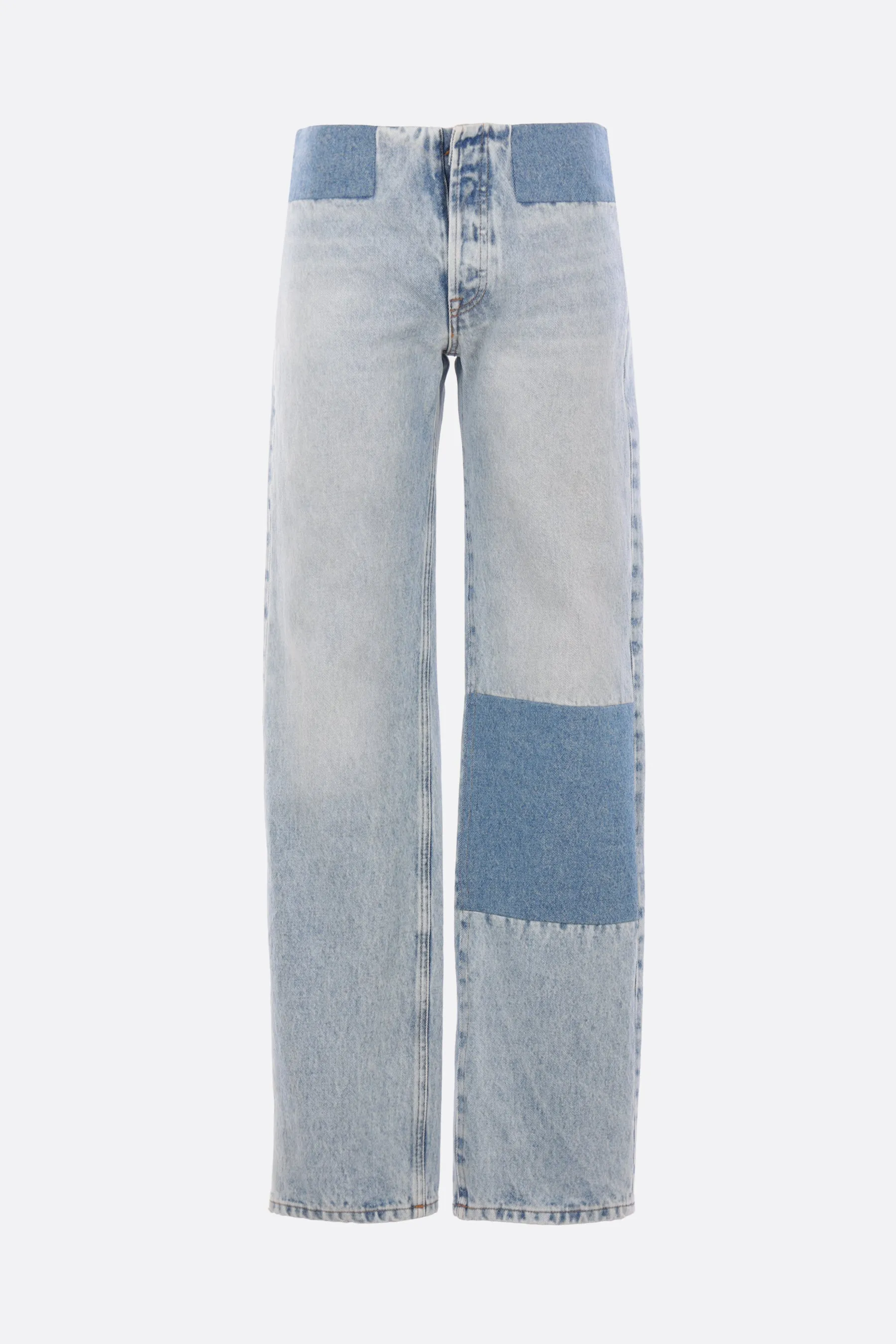 patchwork denim jeans