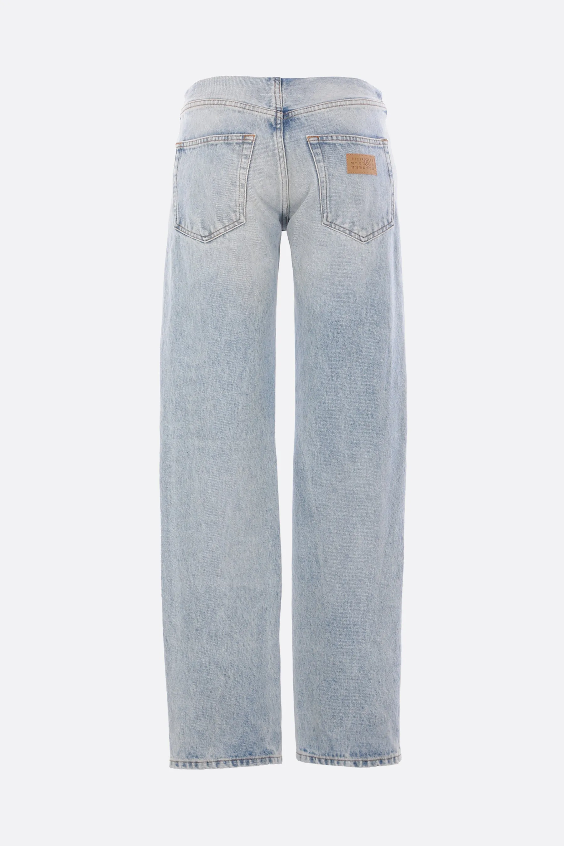 patchwork denim jeans