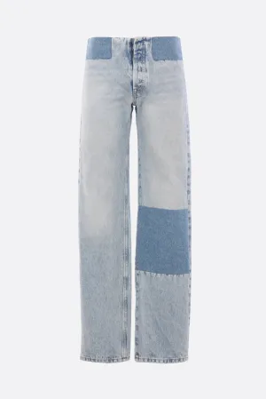 patchwork denim jeans