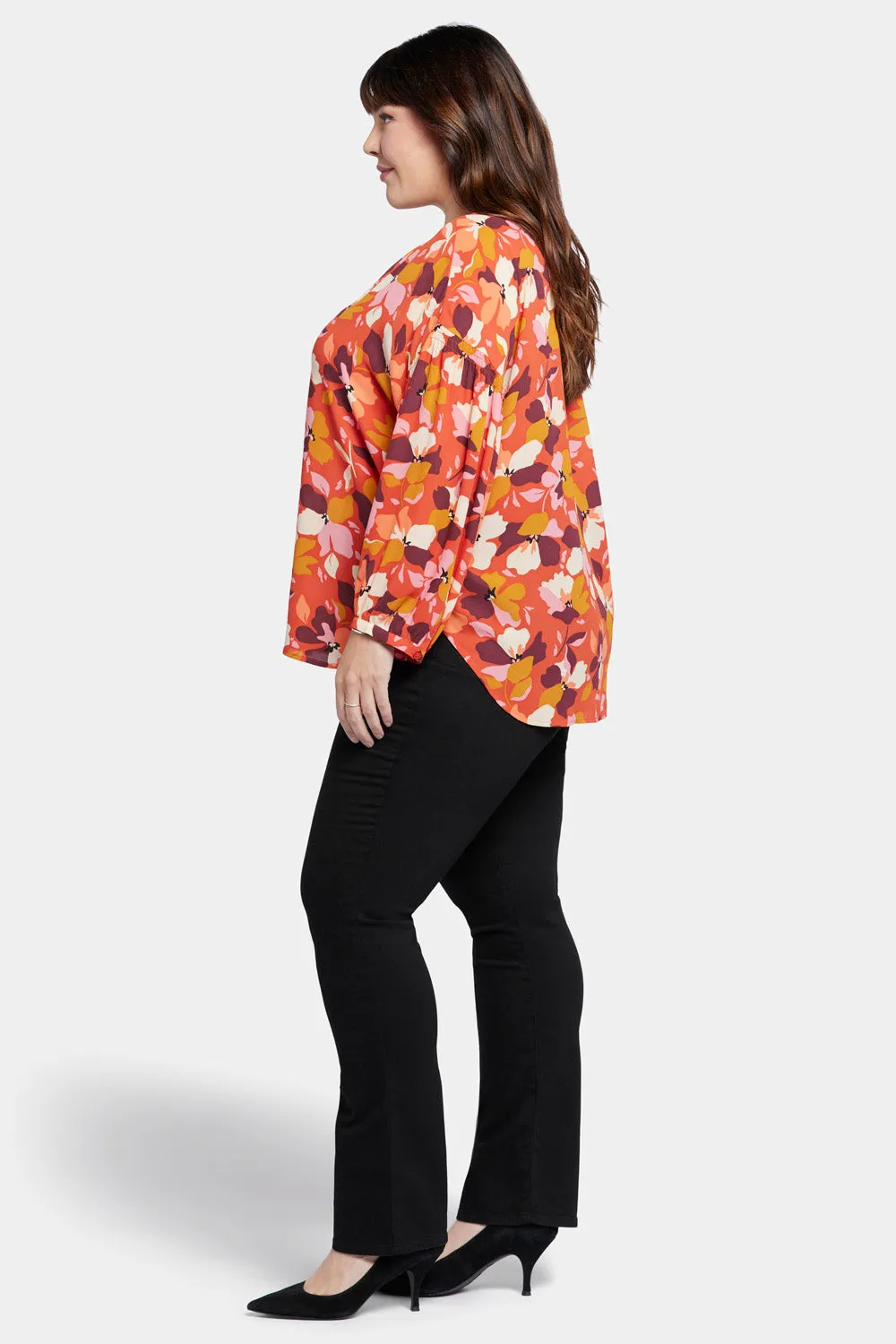 Paulina Peasant Blouse In Plus Size - Gingervale