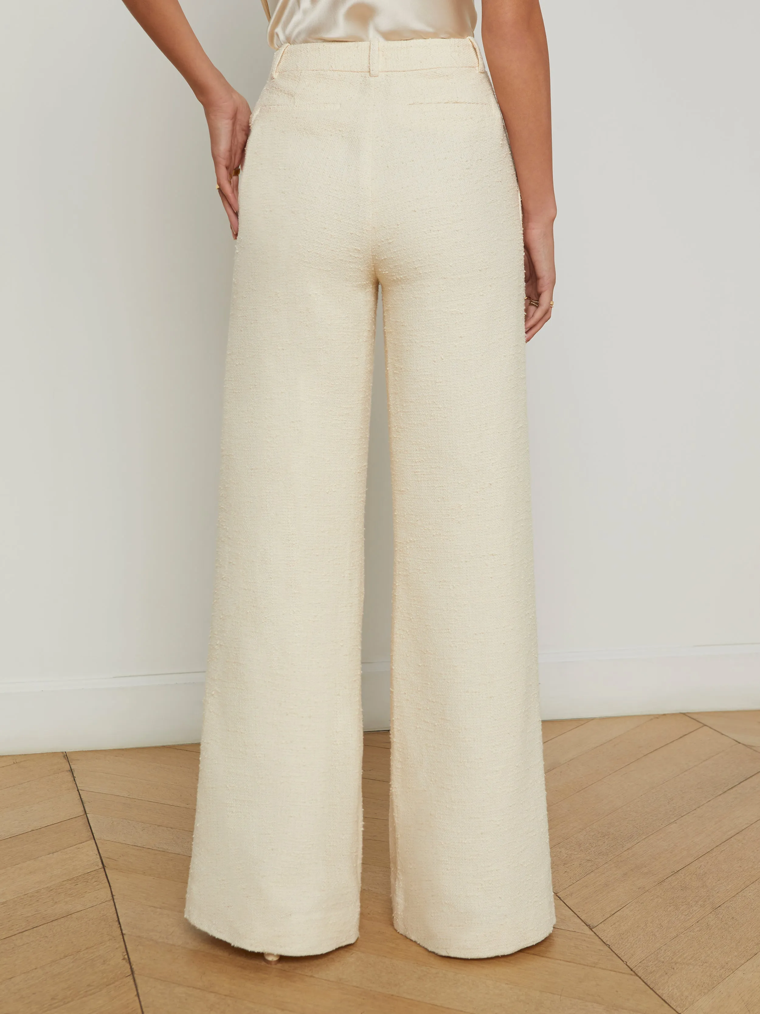 Pilar Tweed Wide-Leg Pant