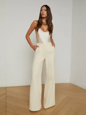 Pilar Tweed Wide-Leg Pant