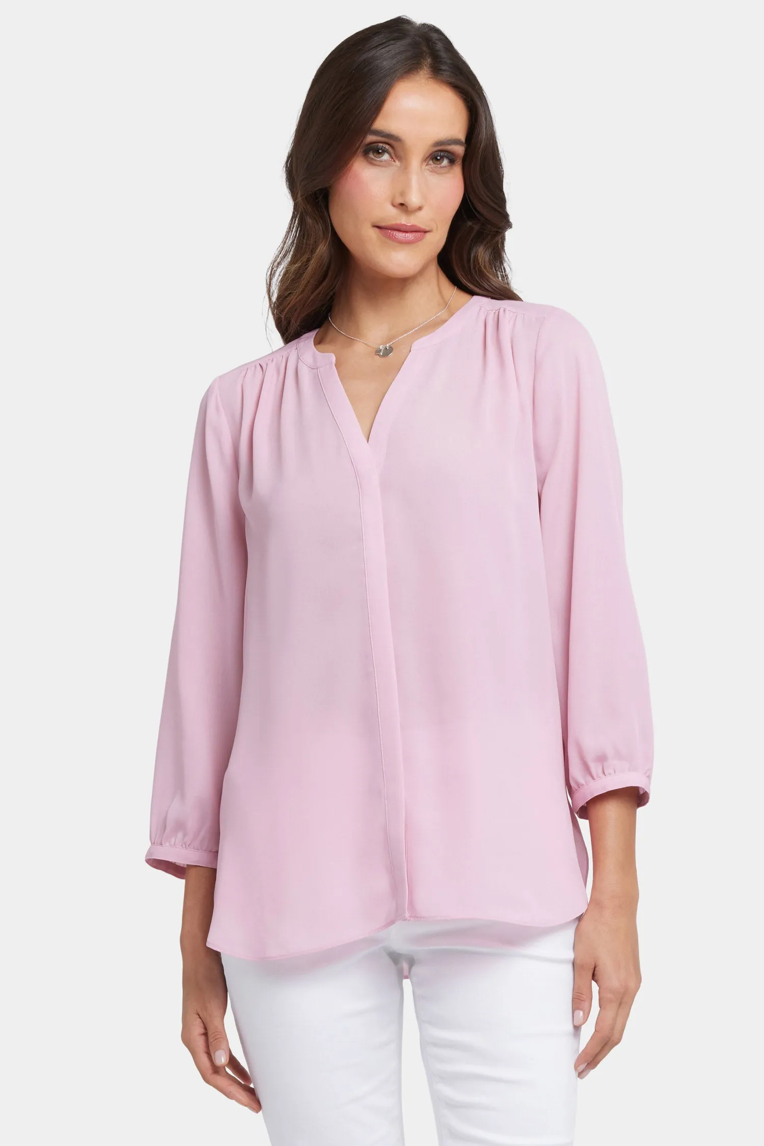 Pintuck Blouse - Pink Nectar