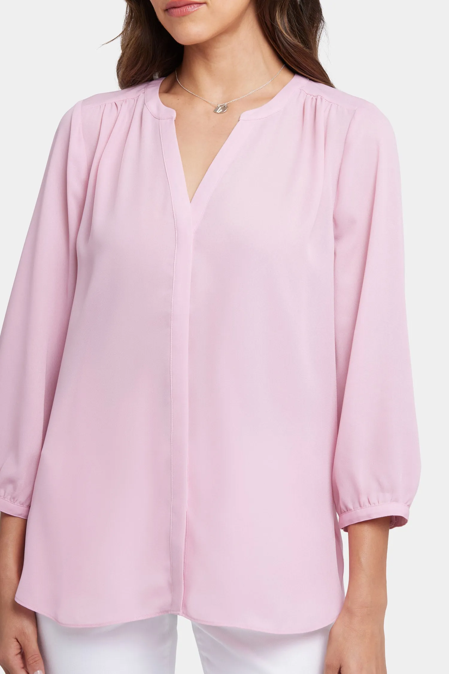 Pintuck Blouse - Pink Nectar