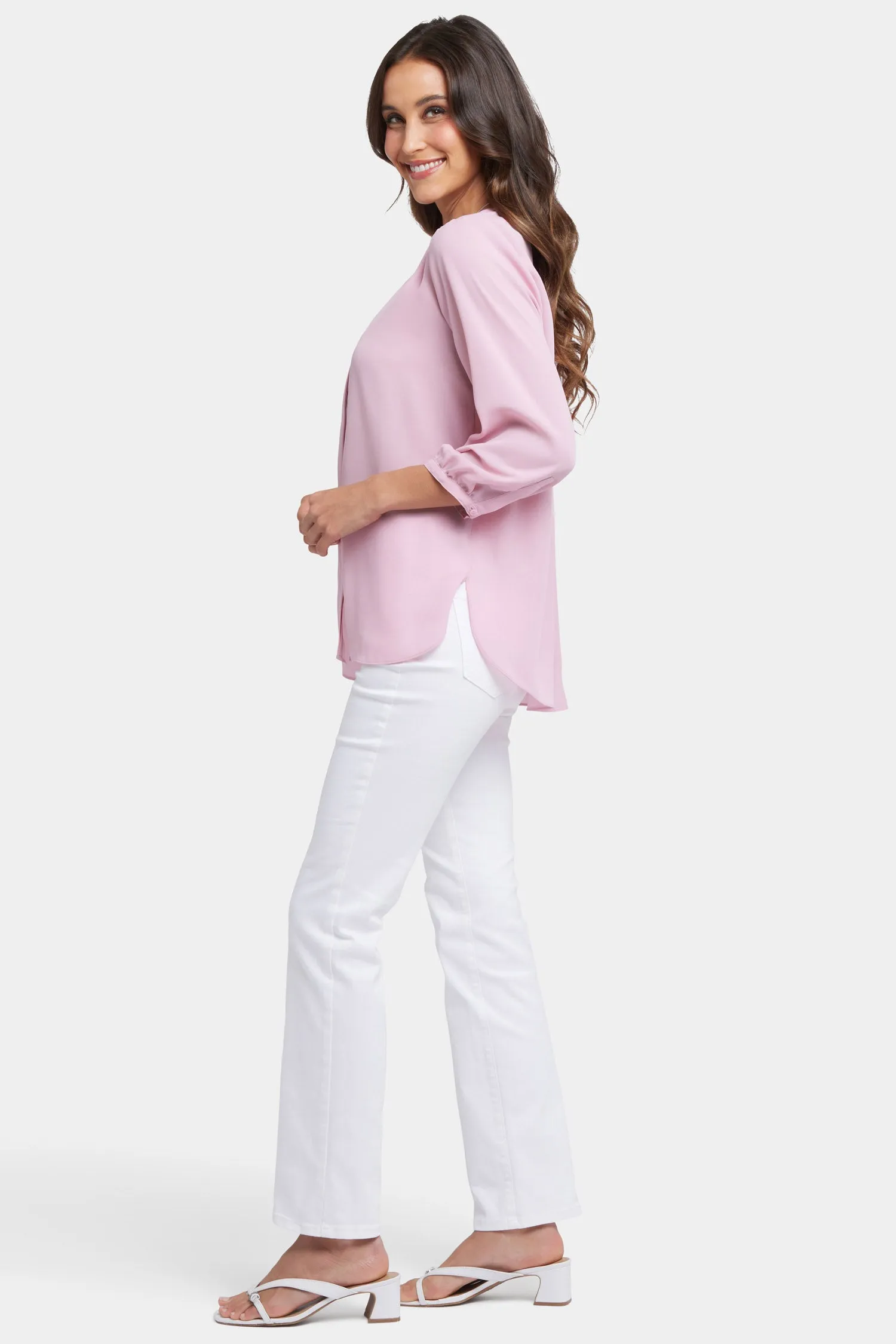 Pintuck Blouse - Pink Nectar