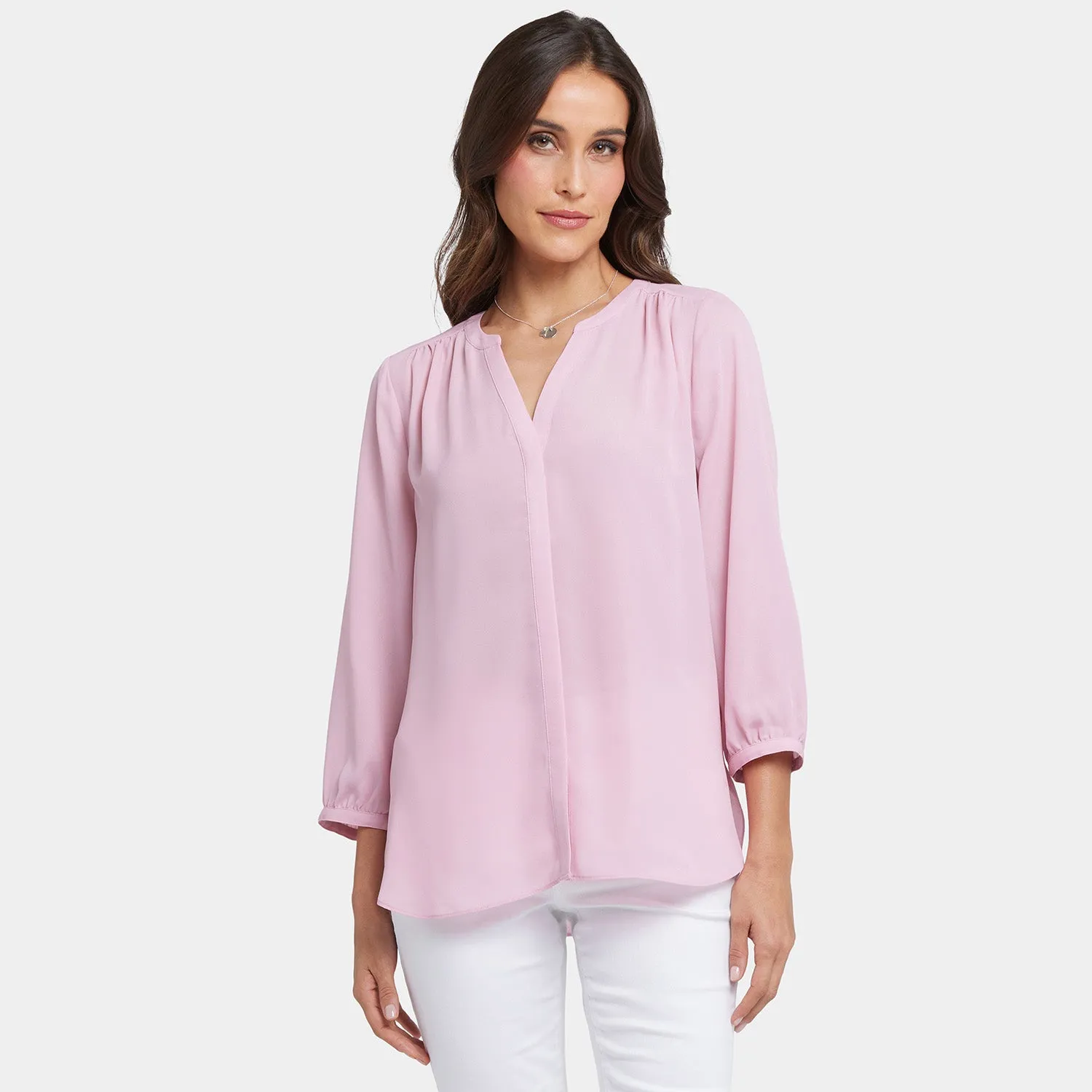 Pintuck Blouse - Pink Nectar