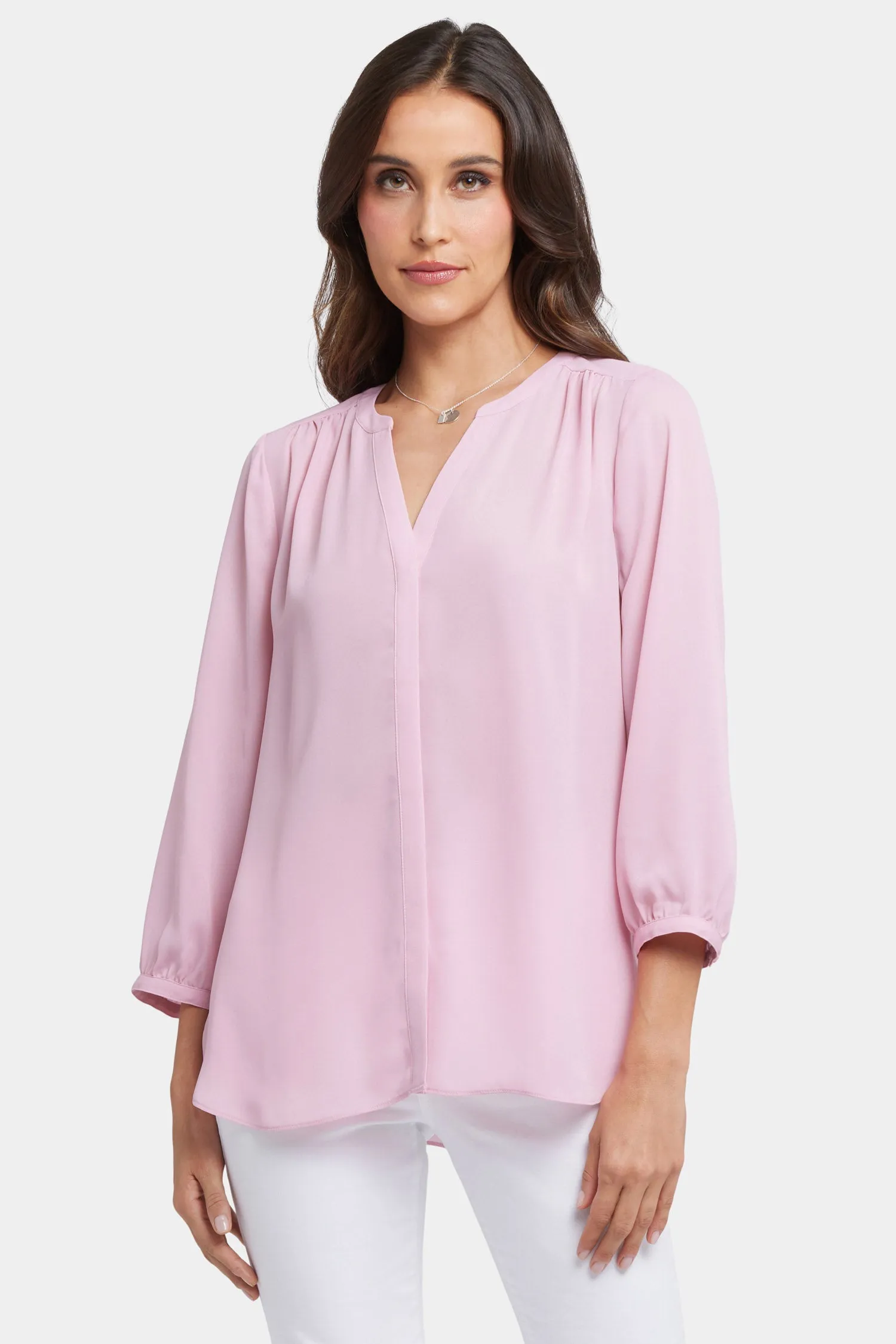 Pintuck Blouse - Pink Nectar