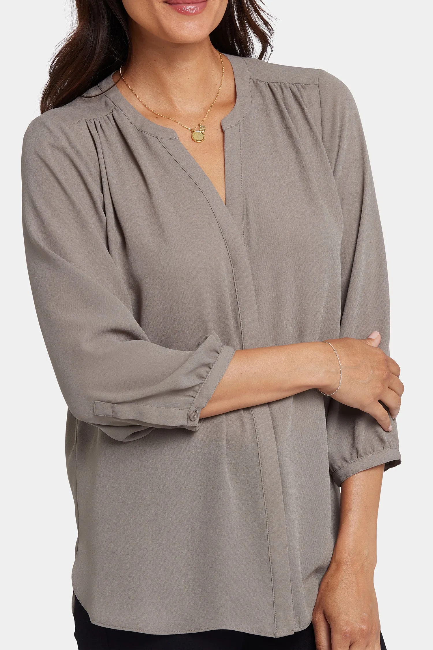 Pintuck Blouse - Saddlewood