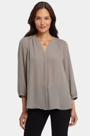 Pintuck Blouse - Saddlewood