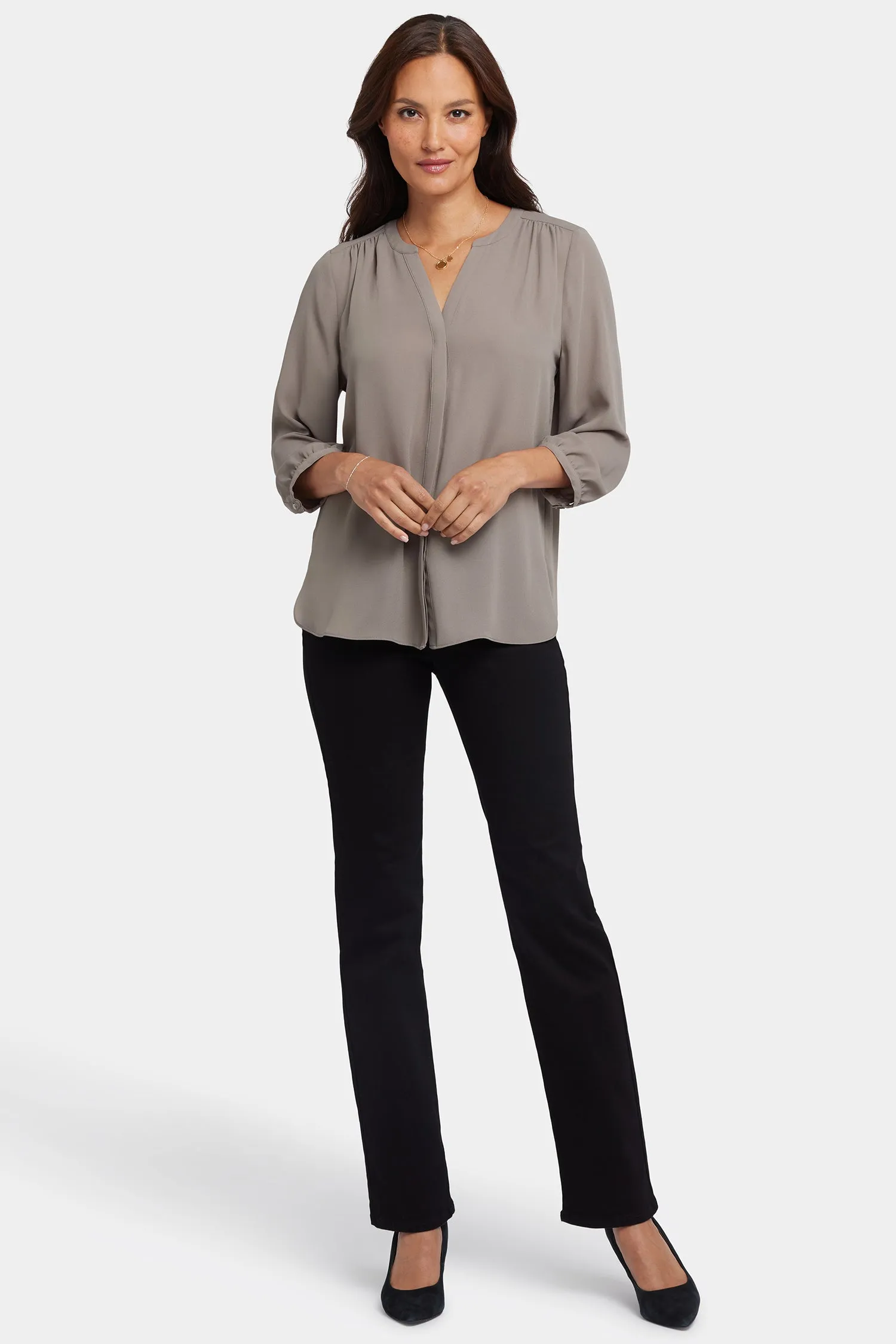 Pintuck Blouse - Saddlewood