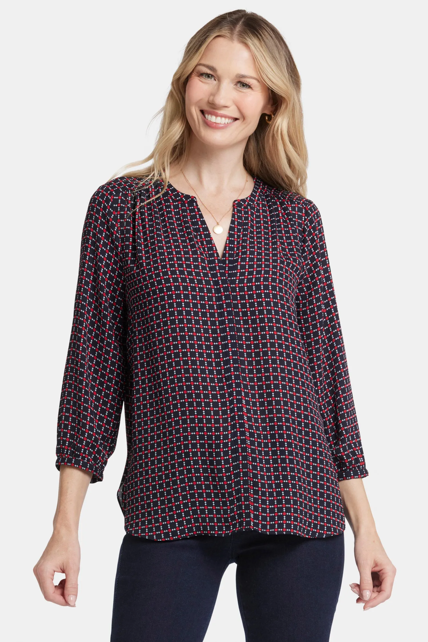 Pintuck Blouse - Starlet Geo